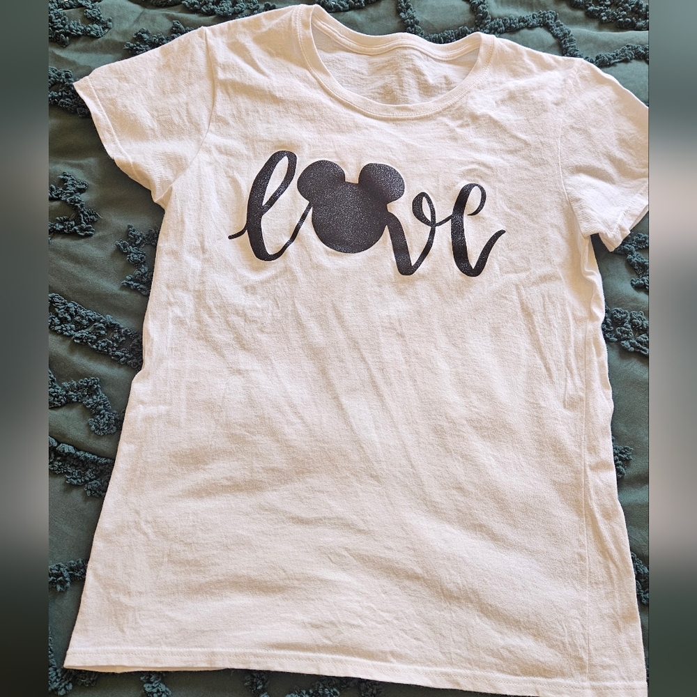 Disney Love Glitter Graphic Tee